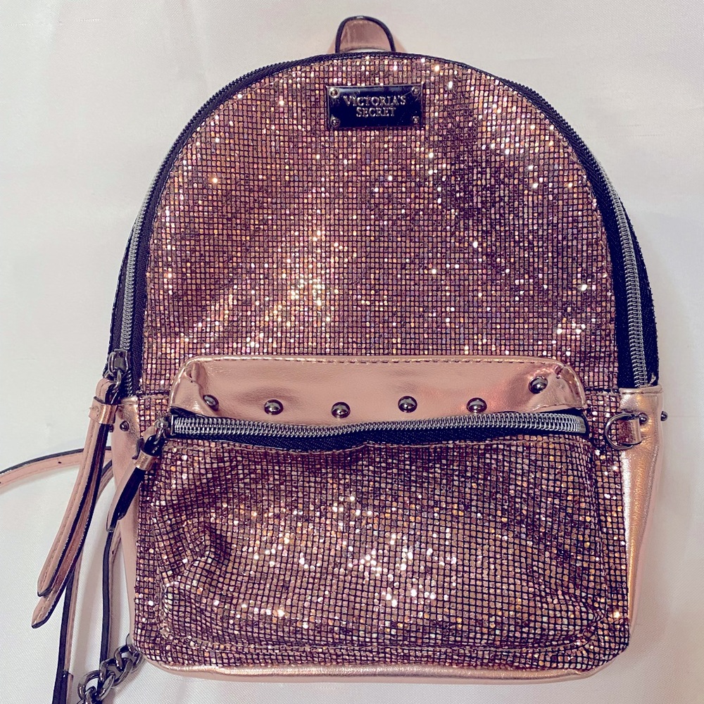 Victoria Secret backpack purse rose gold color